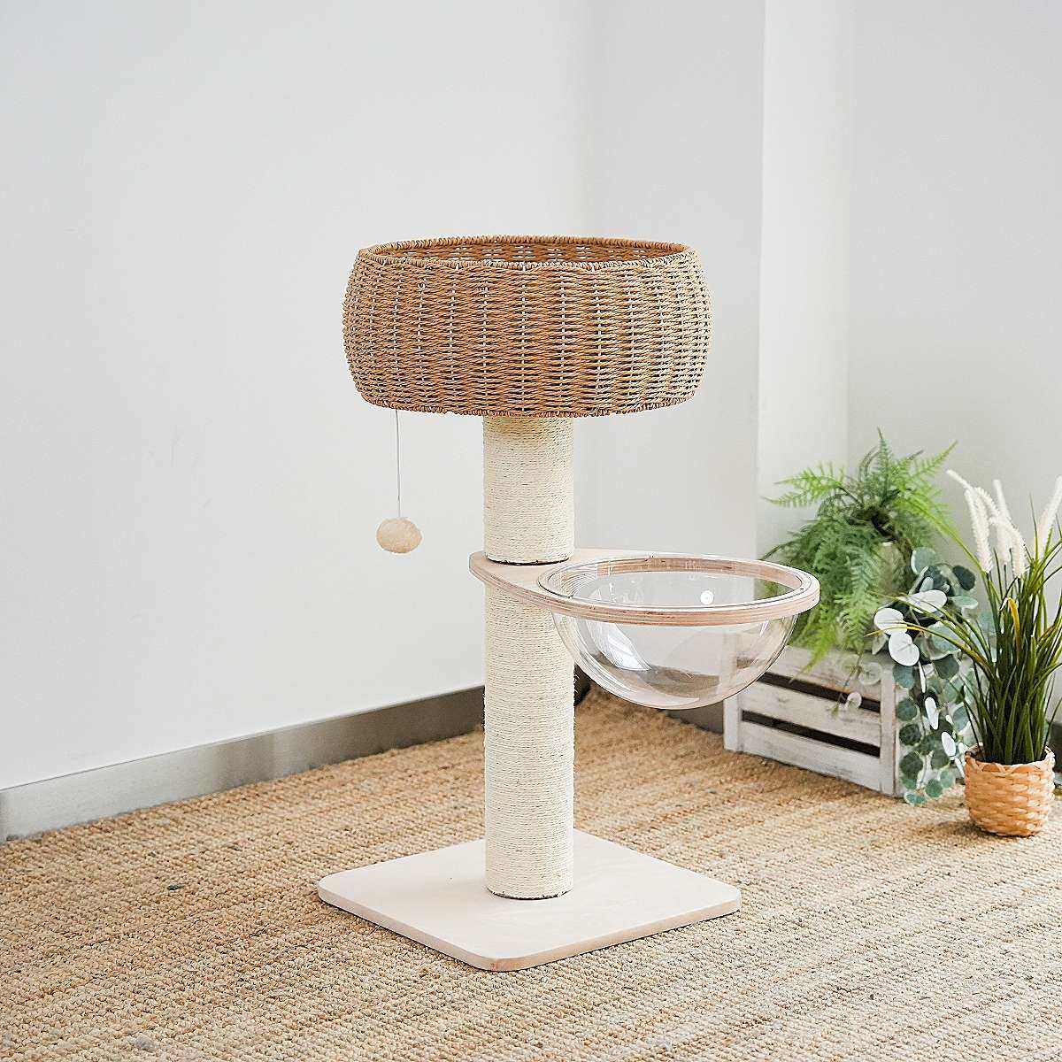 肥猫布偶缅因太空舱猫窝猫树一体猫爬架藤编窝四季猫架子攀爬剑麻,宠物/宠物食品及用品,猫爬架,淘宝优惠券,粉丝福利购,淘宝优惠卷