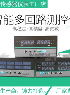 PT100热电偶K型多通道温度控制仪表 1 2 4 8路智能温控自动温控器