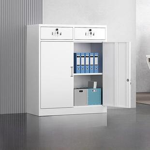 两抽屉低节日低柜财务凭证柜办公室信息柜带锁文件柜阳台储物柜多