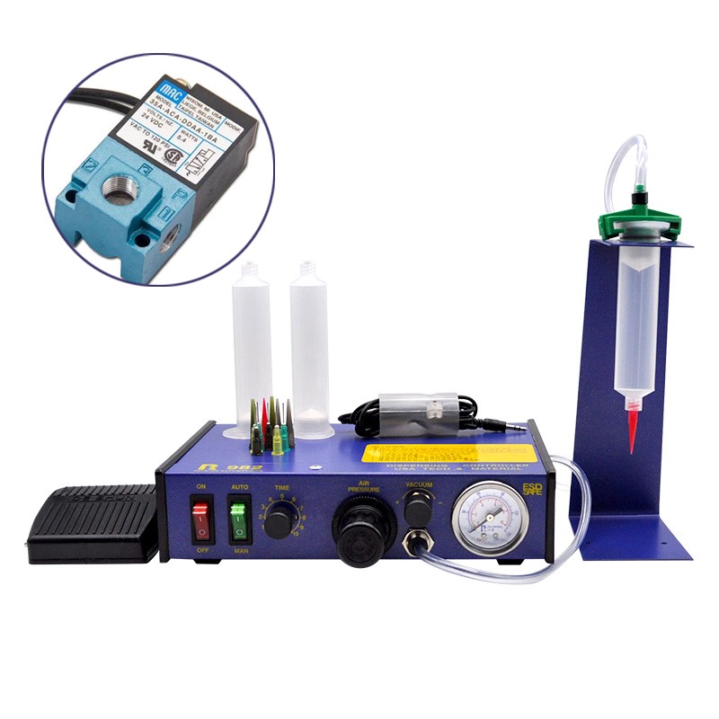 全自动点胶机983A数显硅胶UV胶手动半自动滴O胶机玻璃胶精密打胶