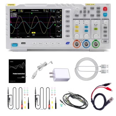 数字示波器FNIRSI-1014D双信道100M带宽1GS采样讯号产生器二合一
