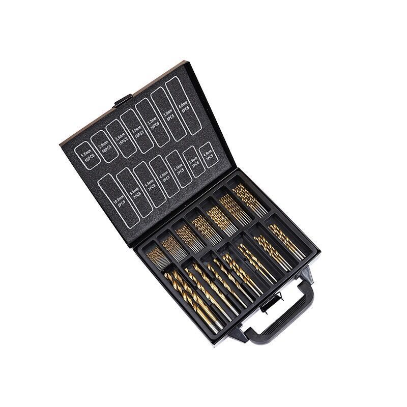 99pc件套高速钢镀钛麻花钻 麻花钻开孔器铁皮铝合金钻头 木工文玩