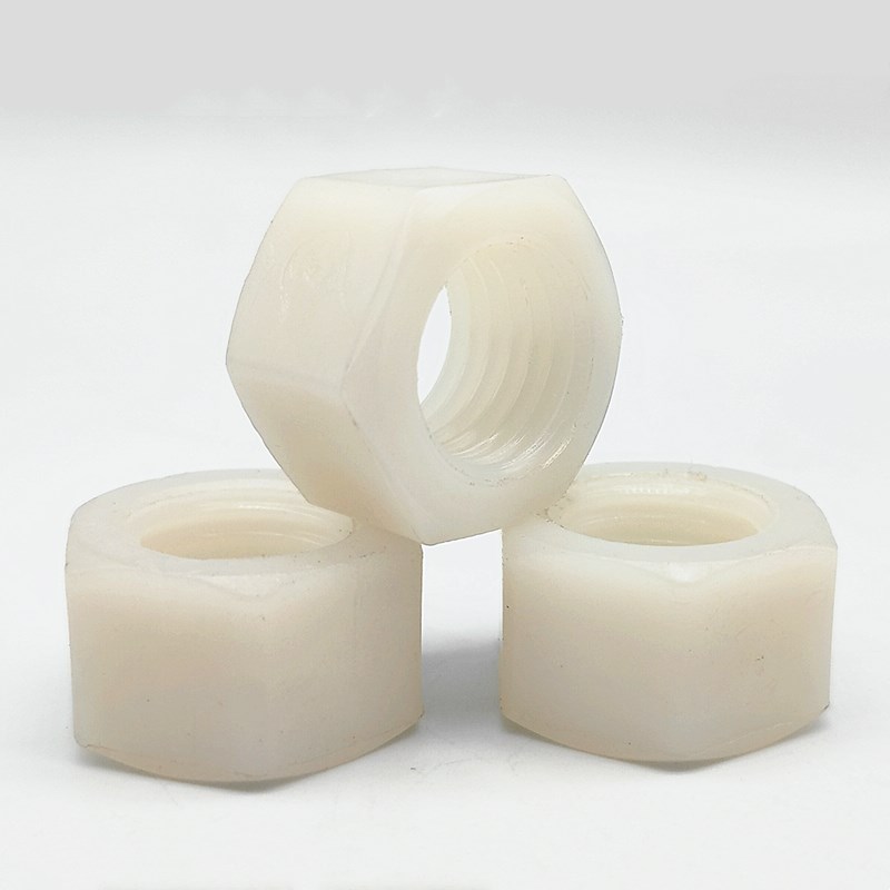 尼龙螺母六角罗帽塑料罗母塑胶螺冒pa66绝缘F螺丝帽M6M8M10M12-M4