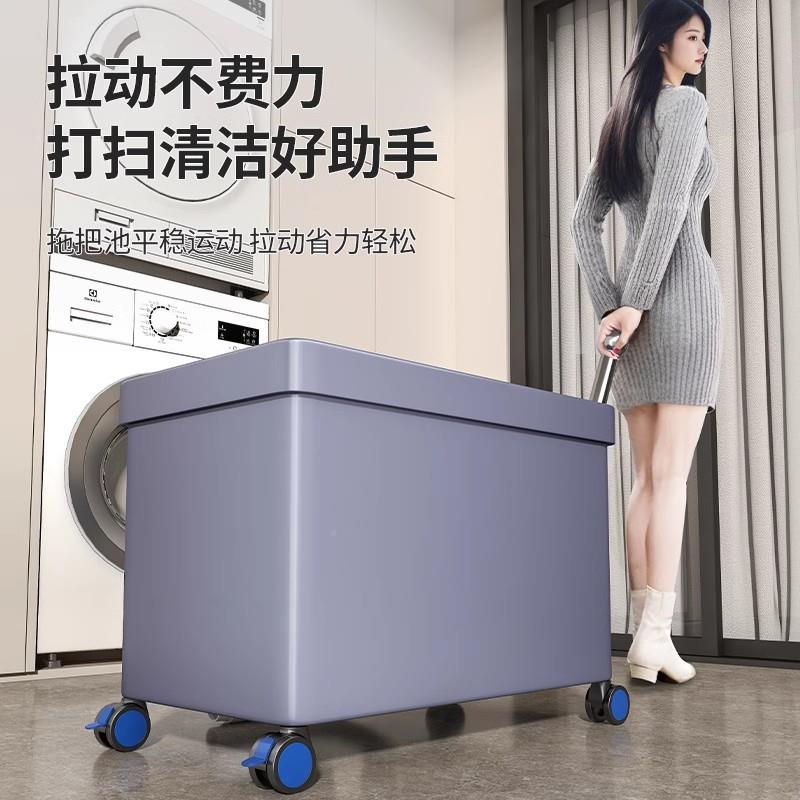 带扶把池落地拖可移动867墩布池家用阳台洗厕拖把拖布池所落地水