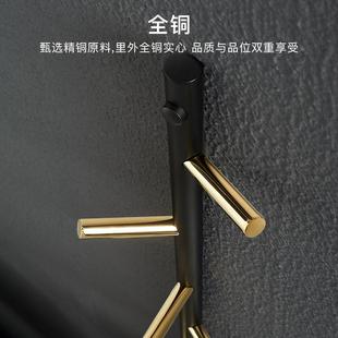 浴后室全铜组衣帽挂钩入户玄关门挂907壁排钩合北欧创意轻奢挂衣