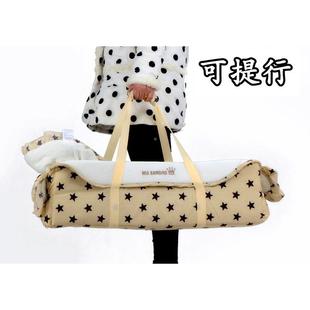 婴儿篮篮 婴儿手提篮子新儿睡篮工草手编筐子宝宝MWE摇床便生携式