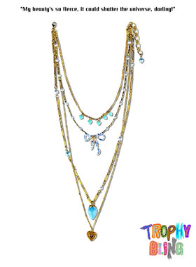 TROPHYBLING丨薄荷美式粉蓝色多层叠链