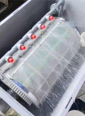 第四芯片双控全自动反冲洗转鼓微滤机鱼池鱼缸周转箱过滤可户外