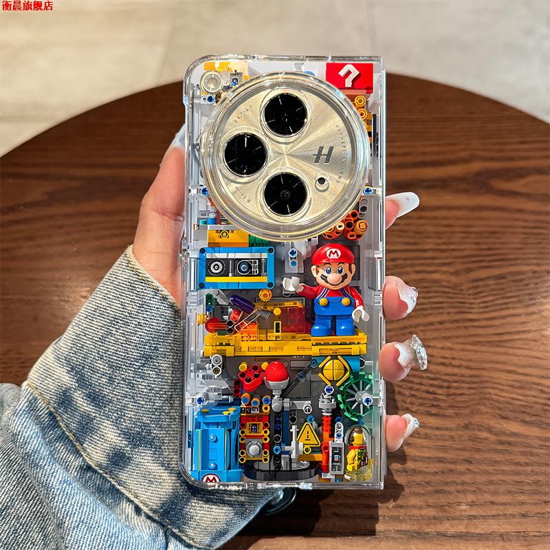 适用oppofindn3手机壳新款积木马里奥超薄保护套findn3典藏版高档折叠屏find高级感创意男女个性N3防摔壳小众