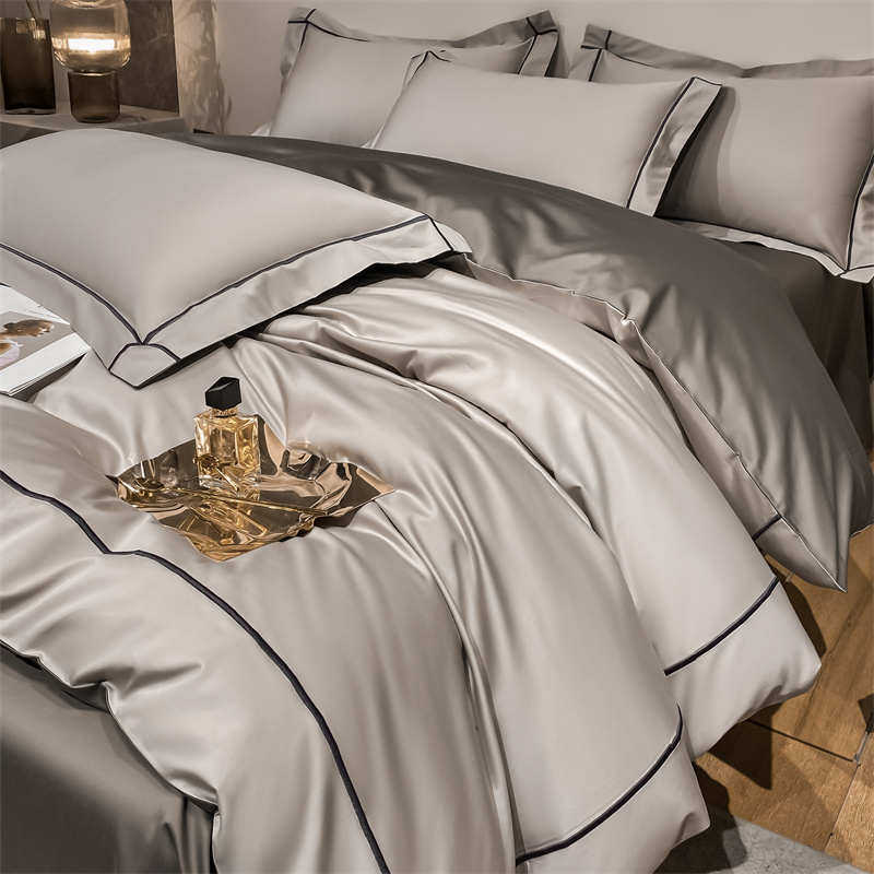 高端轻奢220支长绒棉四件套100全棉床单被套纯棉简约床笠床上用品,床上用品,酒店床品套件,淘宝优惠券,粉丝福利购,淘宝优惠卷