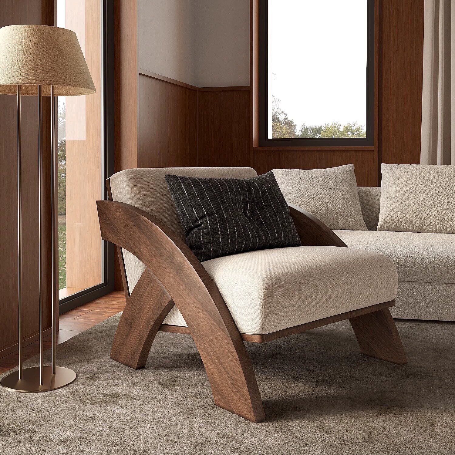 轻奢简约单人椅休闲椅北欧家用