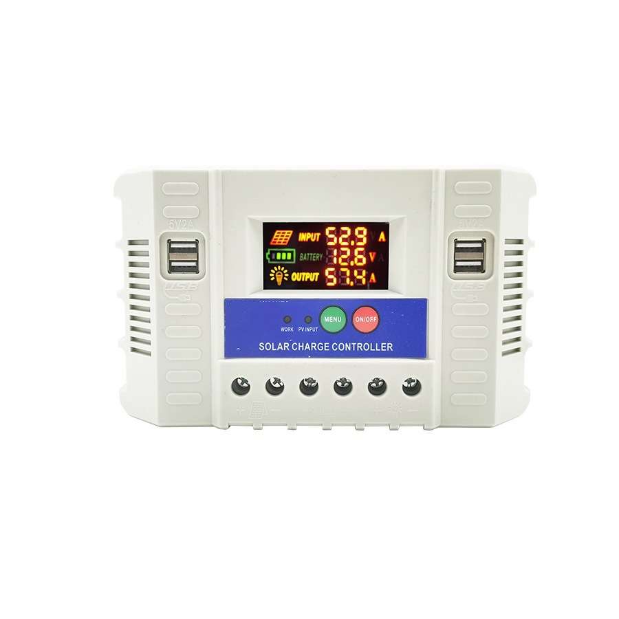 免设置彩光12V24V30A60A太阳能控制器光伏发电太阳能充电控制器