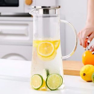 大容量凉白开水壶果汁泡茶凉水 凉水壶玻璃家用耐高温冷水壶套装