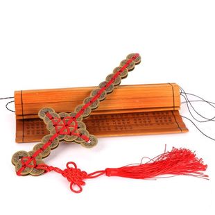 纯铜铜钱剑摆件铜器剑古钱币摆件家居饰品