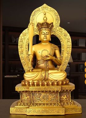 纯铜虚空藏菩萨佛像家用供养神像生肖守护神本命佛