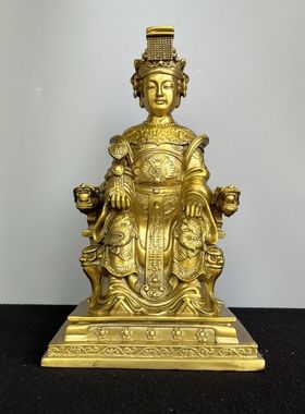 纯铜海神妈祖铜摆海上女神后圣母铜佛像护航海神保平安