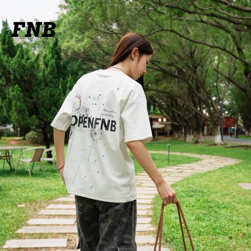美国FNB夏季棉蒲公英印花短袖T恤