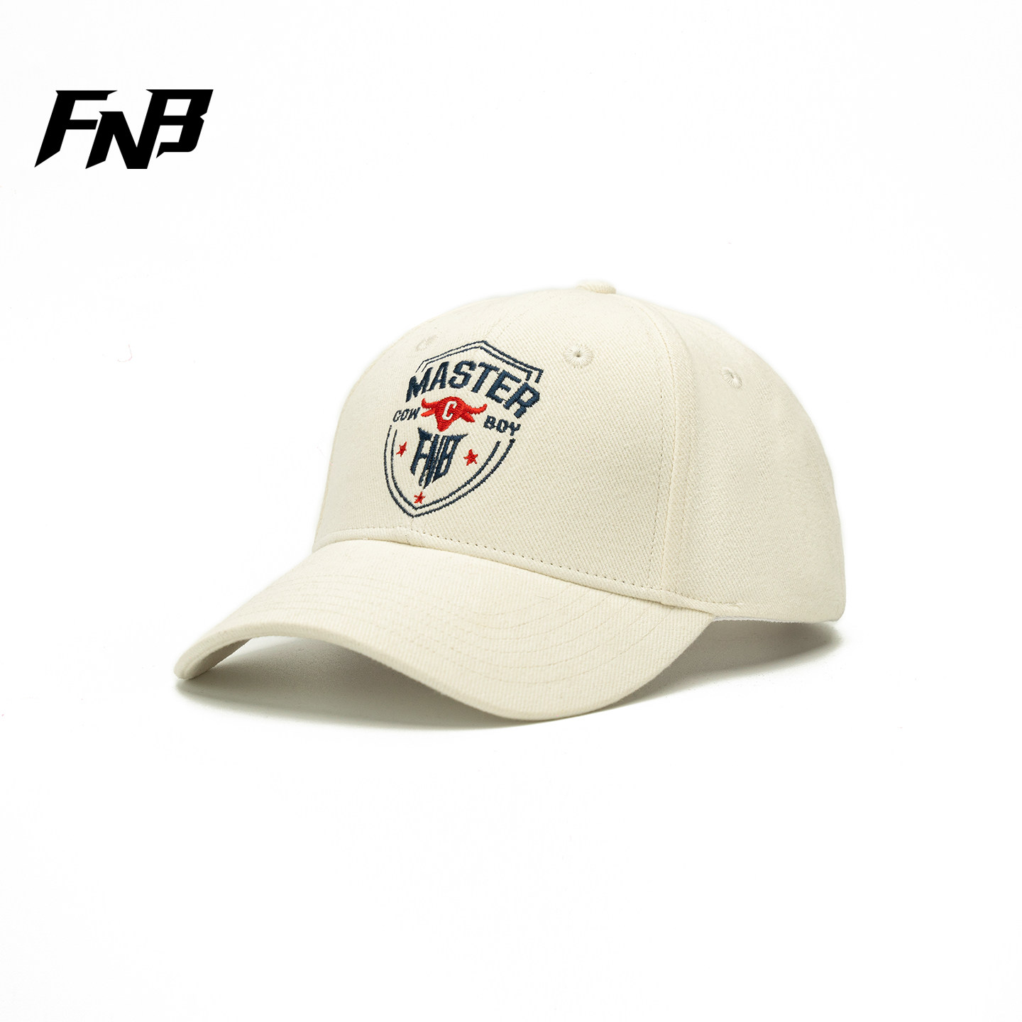 FNB男女同款棒球帽运动户外鸭舌帽情侣刺绣徽标满印纯棉百搭帽子