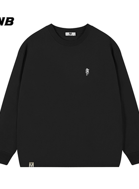 FNB早秋衣服2025新款长袖圆领打底衫男生内搭卫衣潮流宽松休闲女