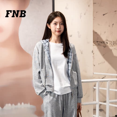 FNB26新款连帽拉链运动外套女