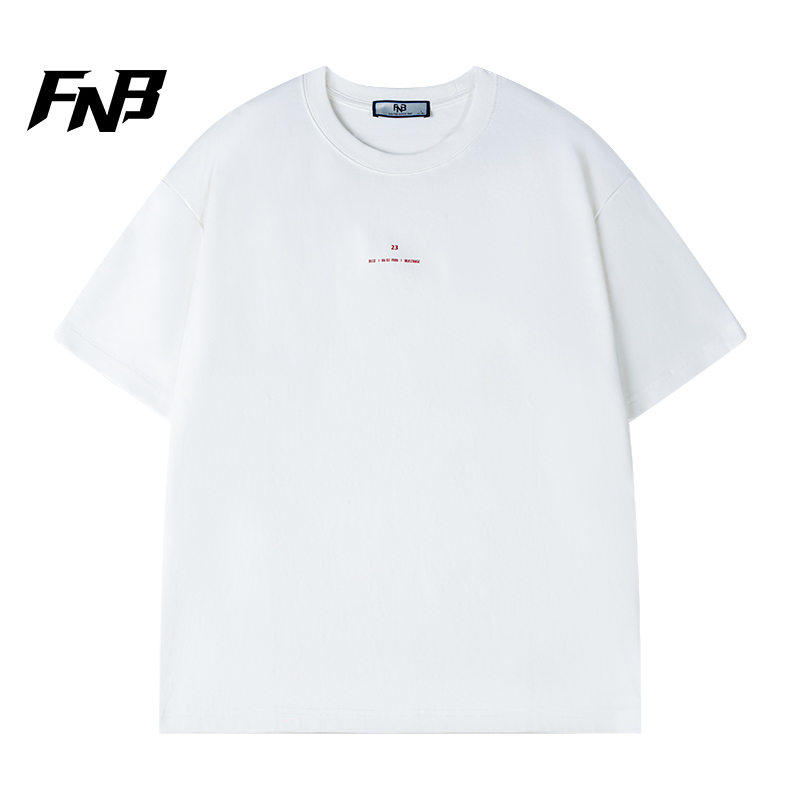 FNB美式潮牌夏季新款宽松百搭短袖T恤字母印花时尚圆领上衣休闲