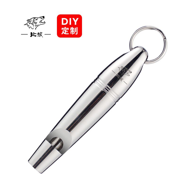 北狼户外登山野营求生救援专用口哨高频信号打火机钛合金哨子0623