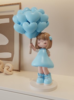 治愈女孩桌面摆件客厅电视柜酒柜玄关家居装饰品新年礼物乔迁礼品