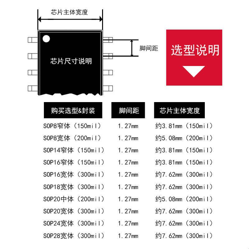 SOP8测试座14/16/18/20/24/28烧录座贴芯片转换底座IC编程适配器图片