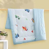 秋冬羽丝棉厚被婴儿豆豆被盖毯婴儿棉被宝宝儿童安抚被新生儿抱被