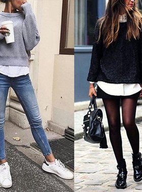 极速Adjustable Fake Lower Sweyep Shirt Skirt Elastic Detacha