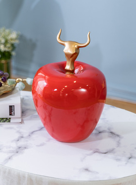 极速新年牛摆件树脂工艺品开业送礼客厅饰品办公室现.代简约摆设