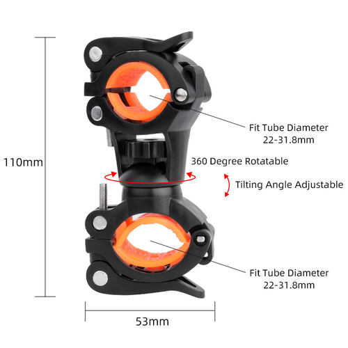 极速Deemount 360Rotatrion Tilting Adjustable Bike Lamp Fla