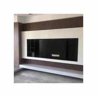 极速不锈钢电视壁龛嵌入式v置物架加灯带装饰背景墙客厅金属钢板