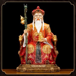 新品 纯铜土地公土地婆神像福德y正神土地爷土地奶大伯公佛像地主