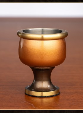 极速家用纯铜供酒杯财神爷关公上供茶杯I道观圣水杯拜神拜老爷小