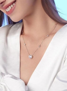 极速华丽饰界钛钢项链时t尚轻奢小众百搭新款吊坠生日情人节礼物