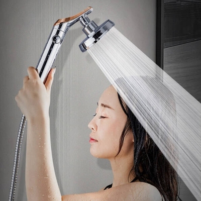 极速High Pressure Hanrdheld Shower Head Bathroom 360 Degree