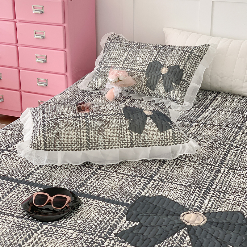 极速韩系ains郁金香凉感丝乳胶席1.5m1.8三件套1.2空调软席床笠款