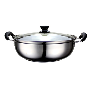 家用火锅锅不锈钢复底火锅盆加厚加深汤锅电磁炉火锅大容量锅具