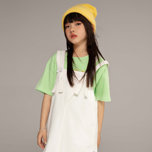 小女森女童牛仔裙夏装新款活力背带裤中大童洋气时髦春夏裙子