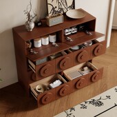 大司马法式 复中古客厅电视柜实木斗柜餐边柜床头柜家用卧室床尾柜