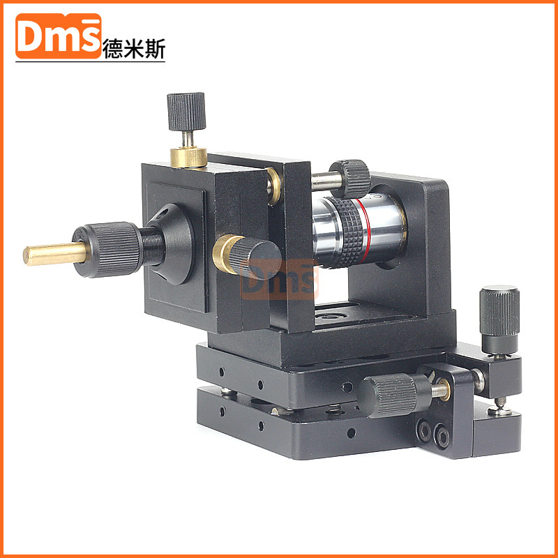 精密光纤耦合器激光空间对准物镜调整台单模裸光纤夹具调节卡盘架