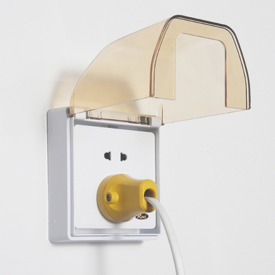 奥柯朗 明装插座防水盒开关保护罩透明免打孔防溅盒粘贴式防水罩