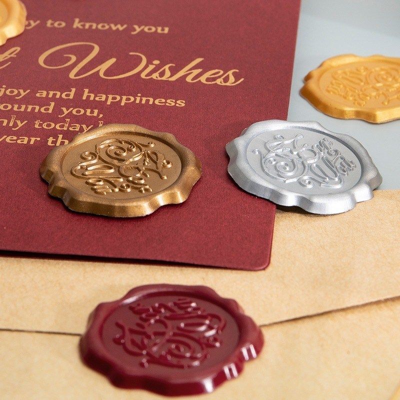 火漆印章蜡标立体贴纸信封封口贴复古风装饰邀请函自粘婚庆请柬