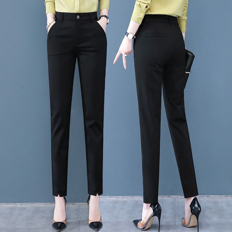 九分西装裤女春夏2025新款高腰显瘦黑色裤子休闲女裤职业小脚裤