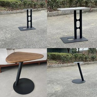 岩板边几支架脚沙发小茶桌大理石玻璃瓷砖实木拐角金属支撑腿简约