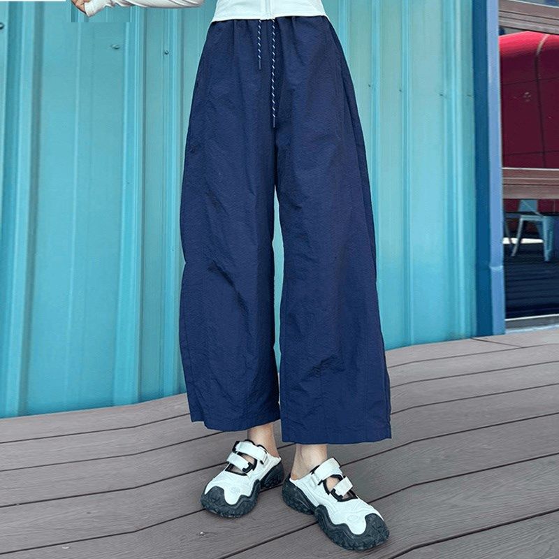 夏季新款高腰香蕉休闲裤子微胖宽松显瘦九分阔腿裤薄款奶奶裤女,女装/女士精品,卫裤,淘宝优惠券,粉丝福利购,淘宝优惠卷