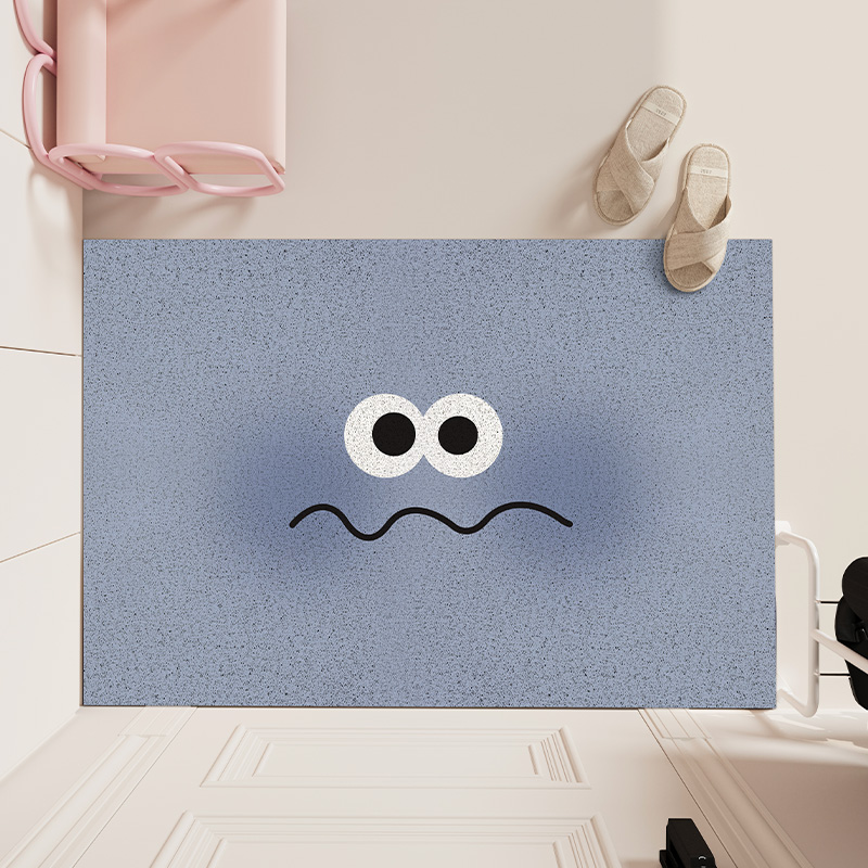 卡通表情地垫丝圈玄关入户门脚垫除尘耐脏脚垫防滑易清洗家用地毯