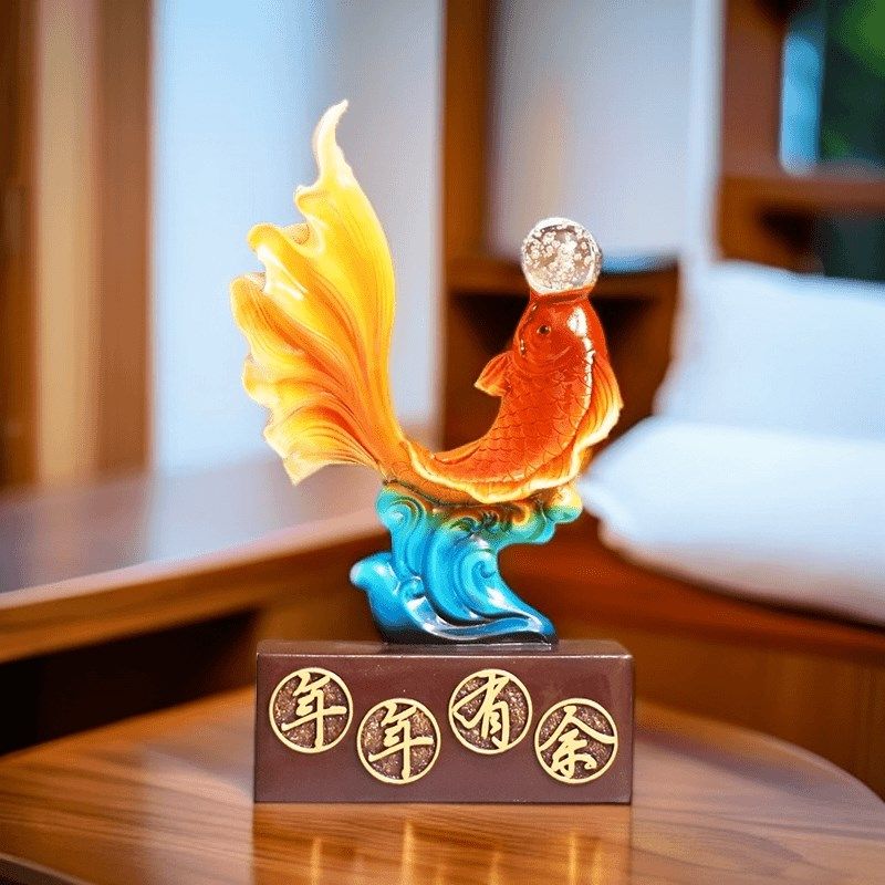 锦鲤鱼摆件年年有余桌面招财摆件家居办公室玄关酒柜开业装饰礼品,家居饰品,装饰摆件,淘宝优惠券,粉丝福利购,淘宝优惠卷
