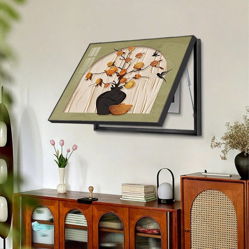 中古风电表箱装饰画2024新款强弱配电箱开关盒遮挡挂画免打孔高级,家居饰品,现代装饰画,淘宝优惠券,粉丝福利购,淘宝优惠卷